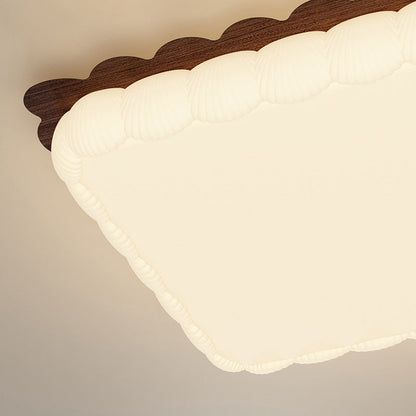 Contemporary Simplicity Iron Acrylic Geometry Round LED Flush Mount Ceiling Light For Bedroom