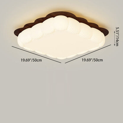 Contemporary Simplicity Iron Acrylic Geometry Round LED Flush Mount Ceiling Light For Bedroom