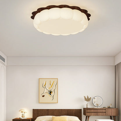 Contemporary Simplicity Iron Acrylic Geometry Round LED Flush Mount Ceiling Light For Bedroom