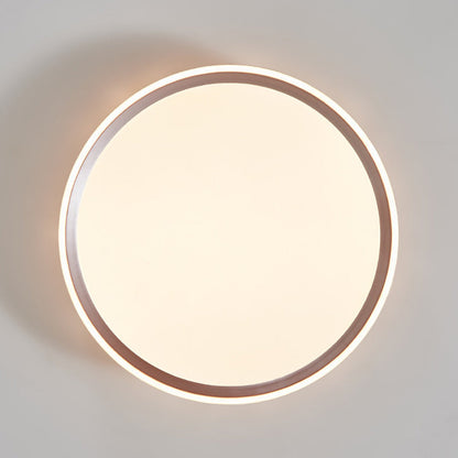 Contemporary Luxury Aluminum Acrylic Geometry Round LED Flush Mount Ceiling Light For Bedroom