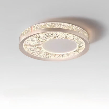 Modern Luxury Aluminum Acrylic Geometry Circle LED Flush Mount Ceiling Light For Living Room