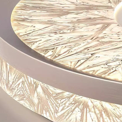 Modern Luxury Aluminum Acrylic Geometry Circle LED Flush Mount Ceiling Light For Living Room