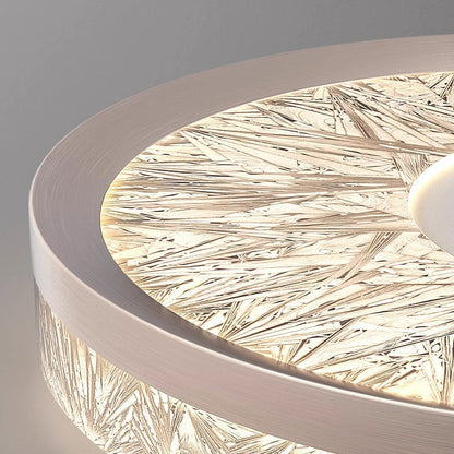 Modern Luxury Aluminum Acrylic Geometry Circle LED Flush Mount Ceiling Light For Living Room