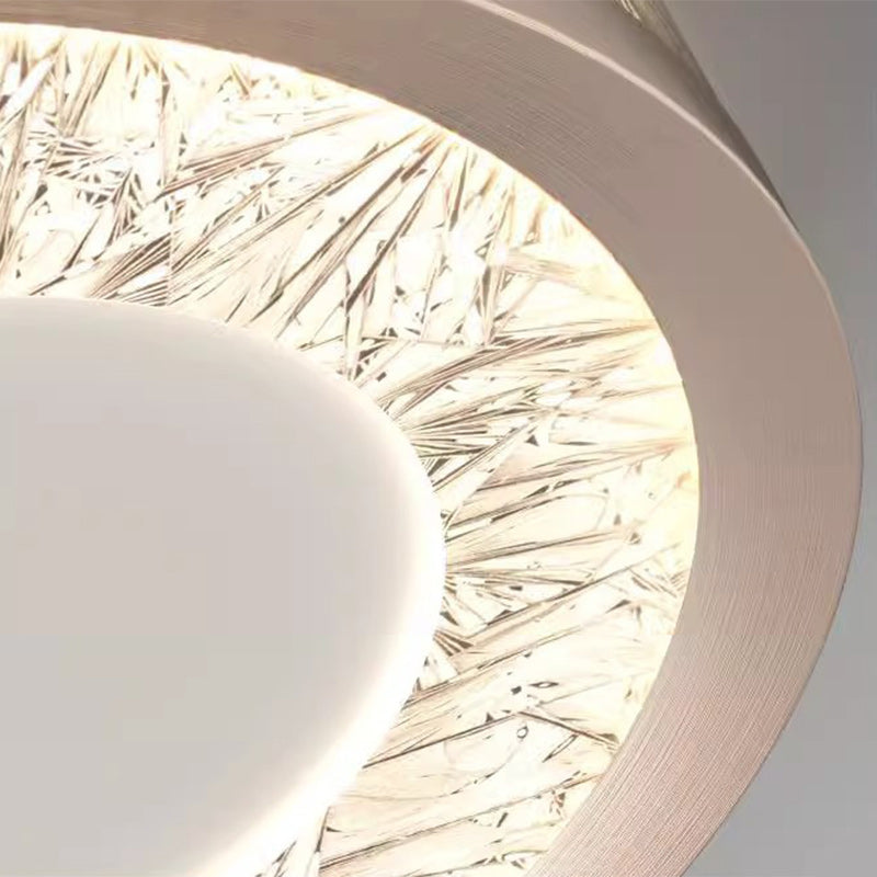 Modern Luxury Aluminum Acrylic Geometry Circle LED Flush Mount Ceiling Light For Living Room
