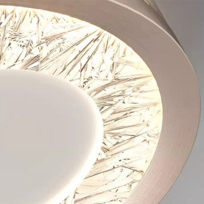 Modern Luxury Aluminum Acrylic Geometry Circle LED Flush Mount Ceiling Light For Living Room