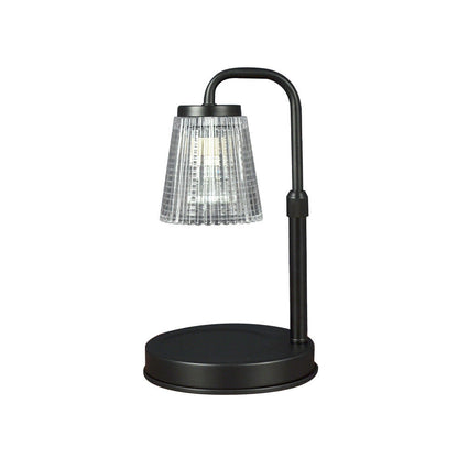 Modern Simplicity Iron Glass Cylinder Shade 1-Light Melting Wax Table Lamp For Bedroom