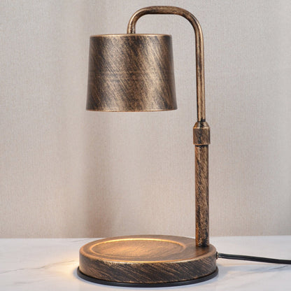Modern Simplicity Iron Glass Cylinder Shade 1-Light Melting Wax Table Lamp For Bedroom