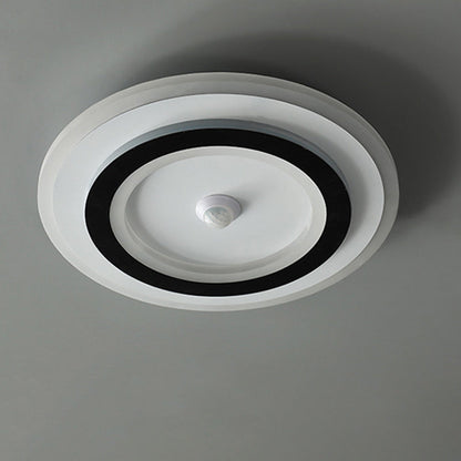 Modern Minimalist Geometry Square Iron Acrylic LED Flush Mount Ceiling Light For Living Room