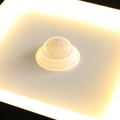 Modern Minimalist Geometry Square Iron Acrylic LED Flush Mount Ceiling Light For Living Room