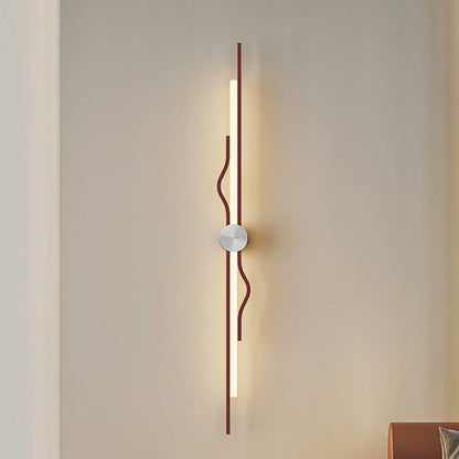 Modern Minimalist Corrugated Acrylic Iron LED Wall Sconce Lamp For Living Room