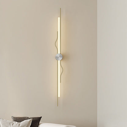 Modern Minimalist Corrugated Acrylic Iron LED Wall Sconce Lamp For Living Room