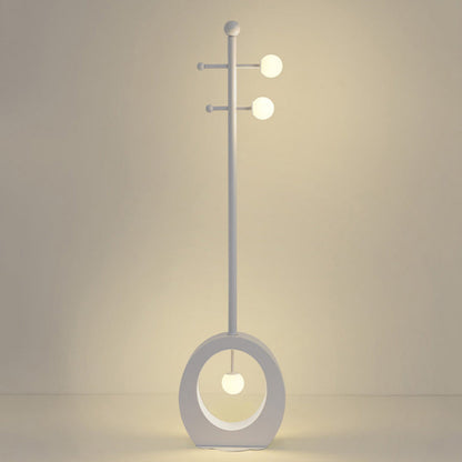 Contemporary Creative Cartoon Violin Iron Glass 3-Light Standing Floor Lamp For Living Room