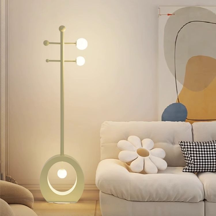 Contemporary Creative Cartoon Violin Iron Glass 3-Light Standing Floor Lamp For Living Room
