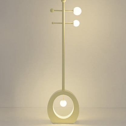 Contemporary Creative Cartoon Violin Iron Glass 3-Light Standing Floor Lamp For Living Room