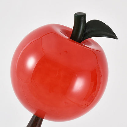 Contemporary Creative Fruit Apple Pear Glass Shade Metal Resin 1-Light Standing Floor Lamp For Living Room