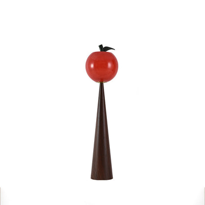 Contemporary Creative Fruit Apple Pear Glass Shade Metal Resin 1-Light Standing Floor Lamp For Living Room