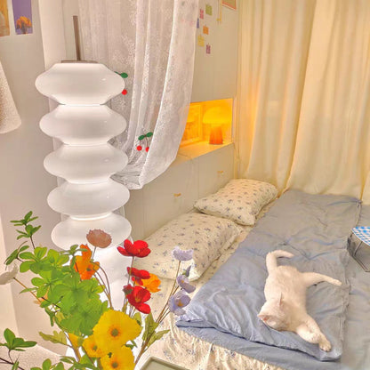 Contemporary Creative Glass Mushroom Shade 1-Light Table Lamp For Home Office