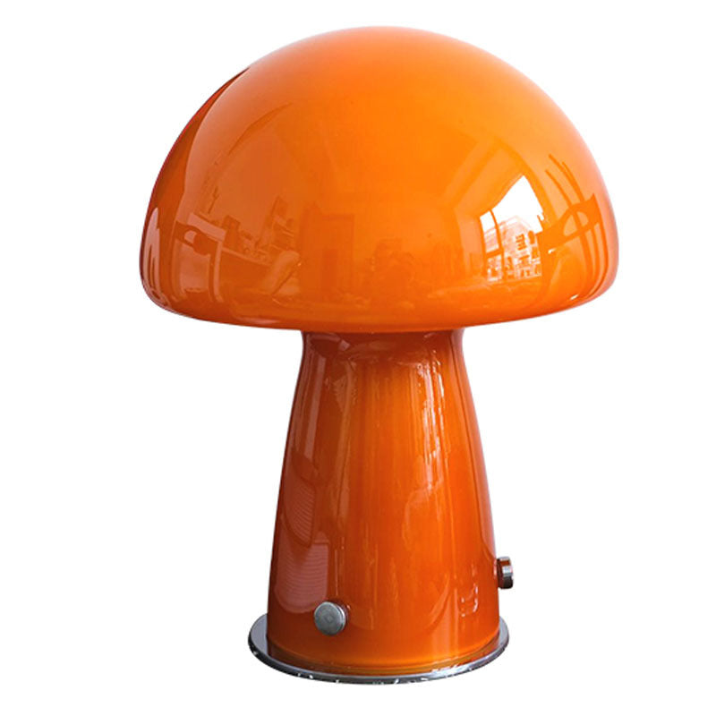 Contemporary Creative Glass Mushroom Shade 1-Light Table Lamp For Home Office