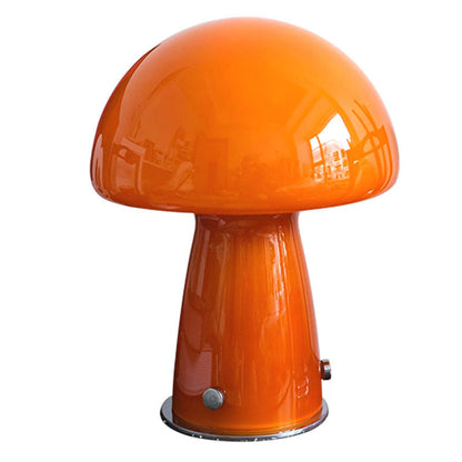 Contemporary Creative Glass Mushroom Shade 1-Light Table Lamp For Home Office