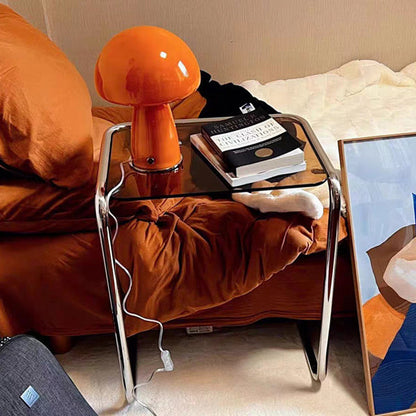 Contemporary Creative Glass Mushroom Shade 1-Light Table Lamp For Home Office