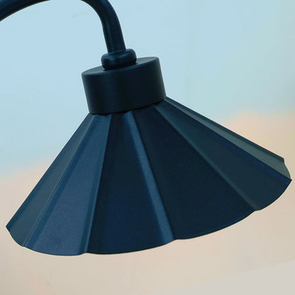 Contemporary Nordic Glass Umbrella Shade Iron 1-Light Melting Wax Table Lamp For Bedroom