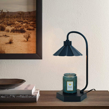 Contemporary Nordic Glass Umbrella Shade Iron 1-Light Melting Wax Table Lamp For Bedroom