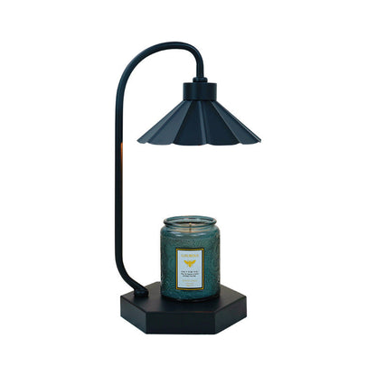 Contemporary Nordic Glass Umbrella Shade Iron 1-Light Melting Wax Table Lamp For Bedroom