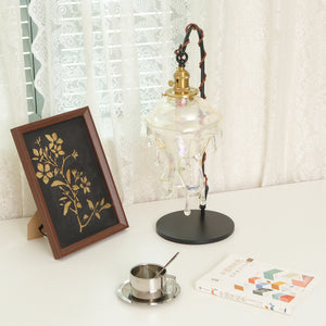 Contemporary Creative Resin Water Droplet Brass 1-Light Table Lamp For Living Room