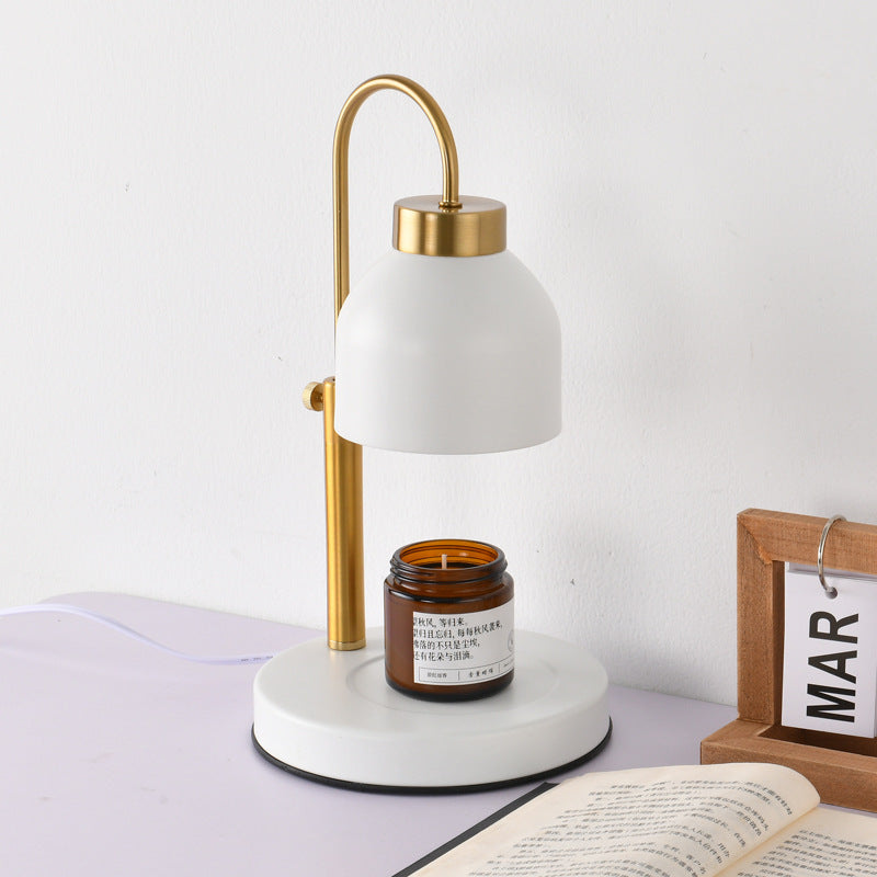 Contemporary Nordic Iron Round Liftable 1-Light Melting Wax Table Lamp For Bedroom