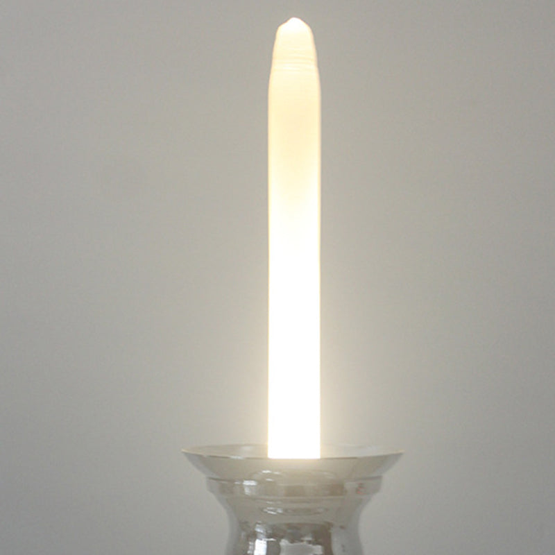 Contemporary Creative Iron Acrylic Candlestick 1-Light Table Lamp For Bedroom