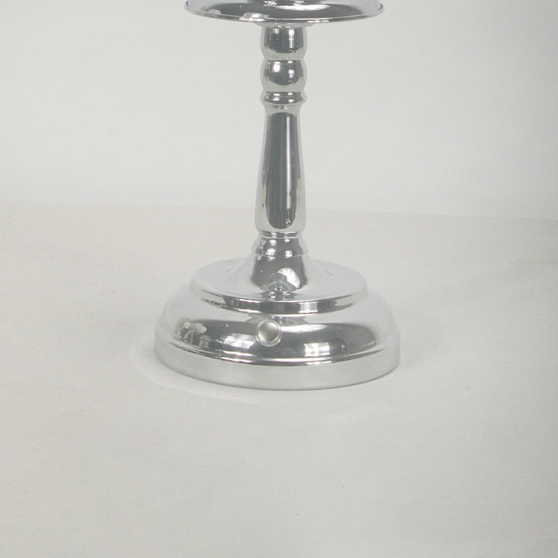 Contemporary Creative Iron Acrylic Candlestick 1-Light Table Lamp For Bedroom