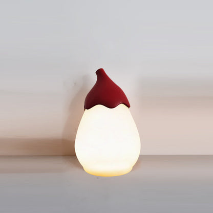 Modern Simplicity Iron Pear PE Shade Portable LED Table Lamp Night Light For Bedroom