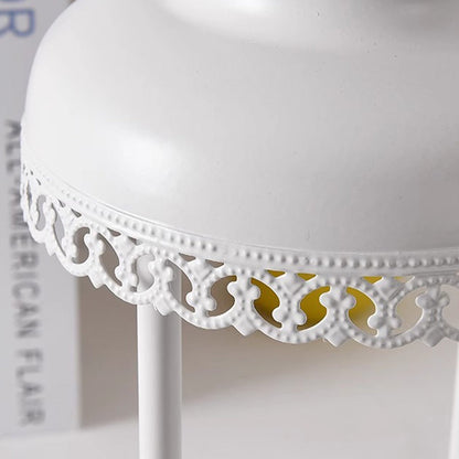 Contemporary Nordic Iron Round 1-Light Melting Wax Table Lamp For Bedroom