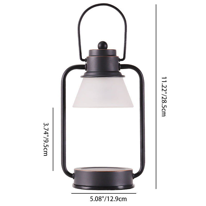 Contemporary Simplicity Hardware Glass Conical Shade 1-Light Melting Wax Table Lamp For Bedroom