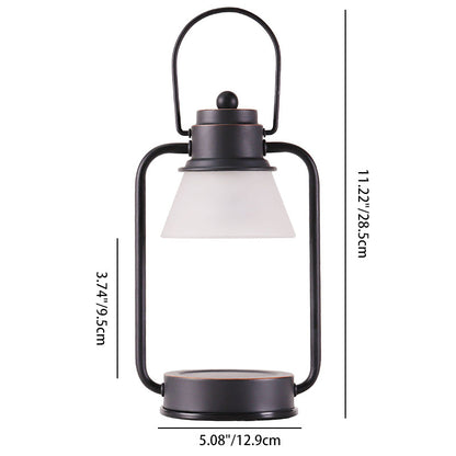 Contemporary Simplicity Hardware Glass Conical Shade 1-Light Melting Wax Table Lamp For Bedroom