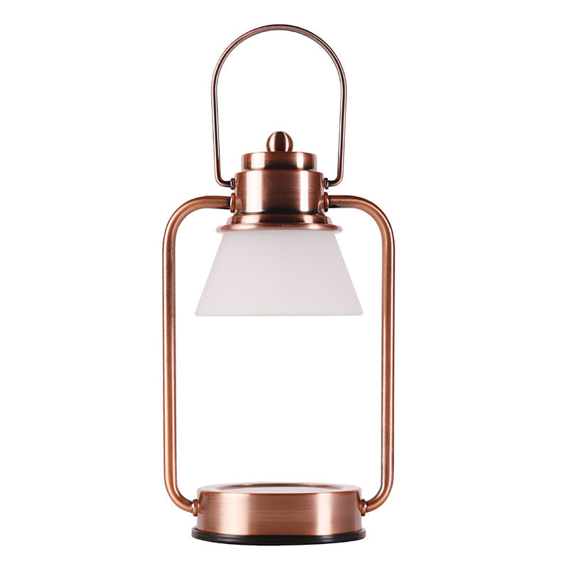 Contemporary Simplicity Hardware Glass Conical Shade 1-Light Melting Wax Table Lamp For Bedroom