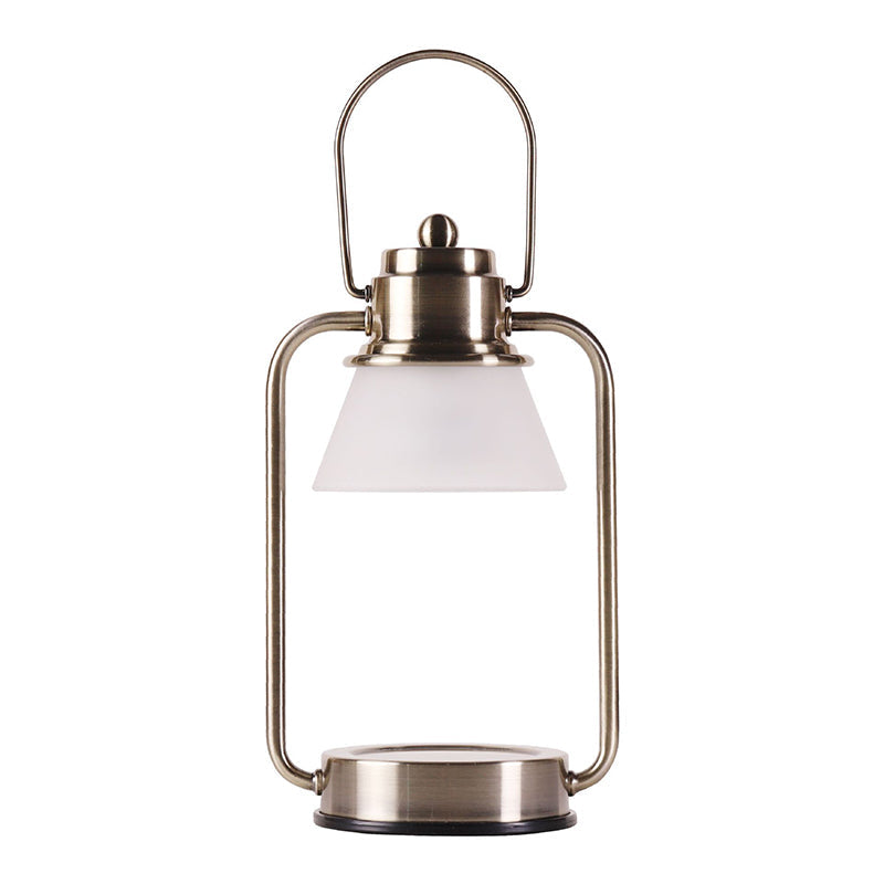 Contemporary Simplicity Hardware Glass Conical Shade 1-Light Melting Wax Table Lamp For Bedroom