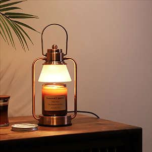 Contemporary Simplicity Hardware Glass Conical Shade 1-Light Melting Wax Table Lamp For Bedroom