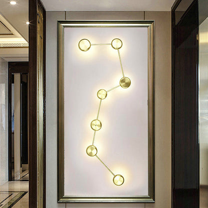 Contemporary Creative Big Dipper Aluminum LED Flush Mount Ceiling Light For Living Room