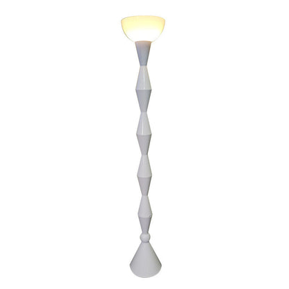 Contemporary Scandinavian Iron Glass Semicircle Shade 1-Light Standing Floor Lamp For Living Room