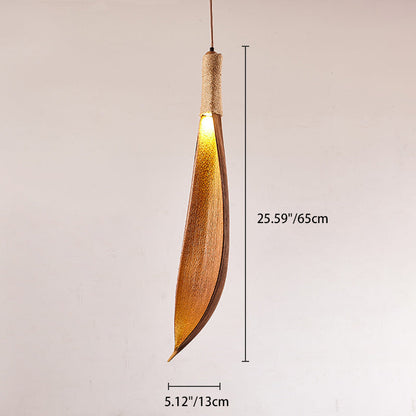 Contemporary Creative Cocoa Leaf 1/2/3-Light Pendant Light Island Light For Dining Room