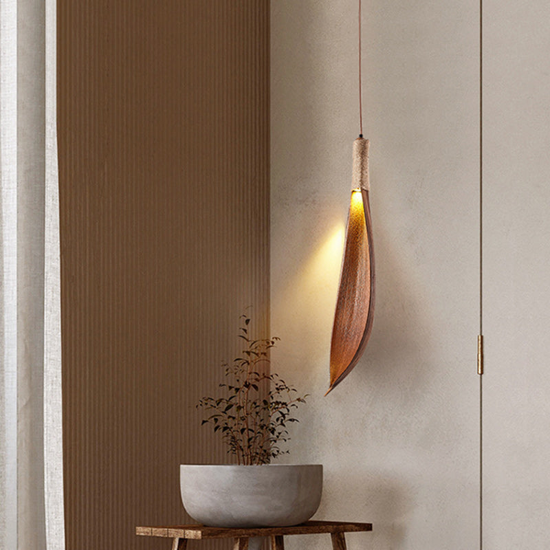 Contemporary Creative Cocoa Leaf 1/2/3-Light Pendant Light Island Light For Dining Room
