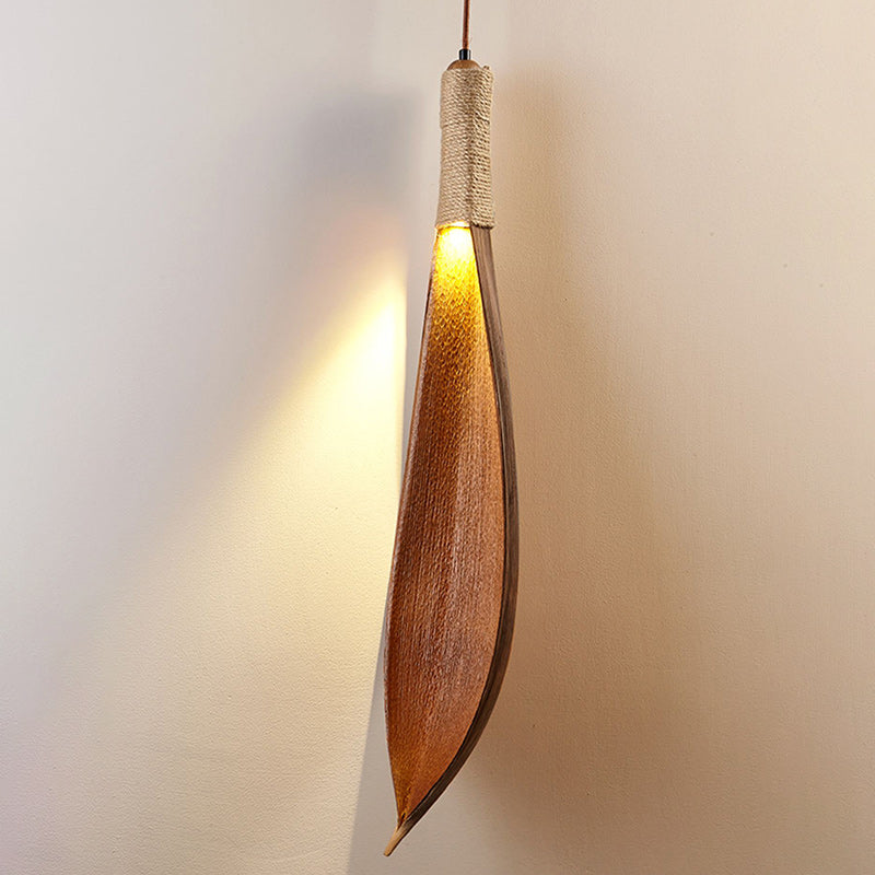 Contemporary Creative Cocoa Leaf 1/2/3-Light Pendant Light Island Light For Dining Room