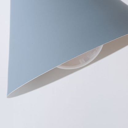 Contemporary Scandinavian Solid Wood Iron Conical Shade 1-Light Table Lamp For Bedroom