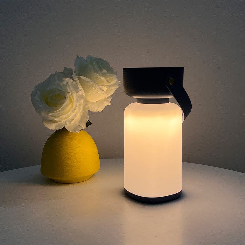 Modern Simplicity Waterproof Cylinder ABS Portable LED Outdoor Camping Light For Garden