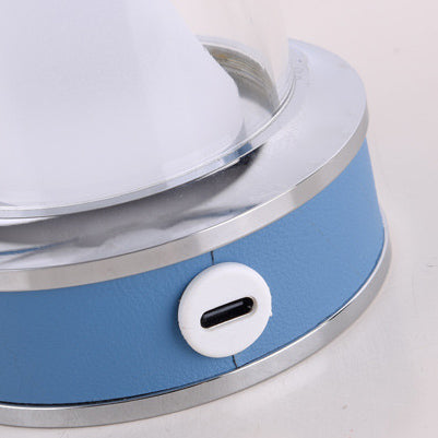 Modern Simplicity Waterproof Aluminum Cylinder Leather Portable LED Outdoor Camping Light For Garden