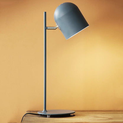 Contemporary Scandinavian Macaron Rotatable Adjustable Iron Round Shade 1-Light Table Lamp For Bedroom