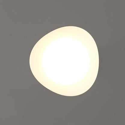 Contemporary Creative Eggshell Iron PE LED Flush Mount Ceiling Light For Living Room