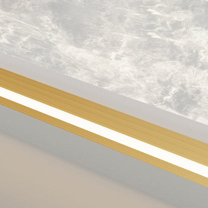 Modern Minimalist Aluminum Acrylic Round LED Flush Mount Ceiling Light For Living Room