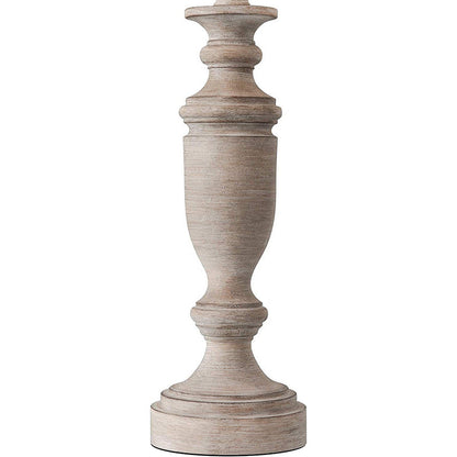Modern Eclectic Fabric Round Shade Solid Wood 1-Light Table Lamp For Bedroom